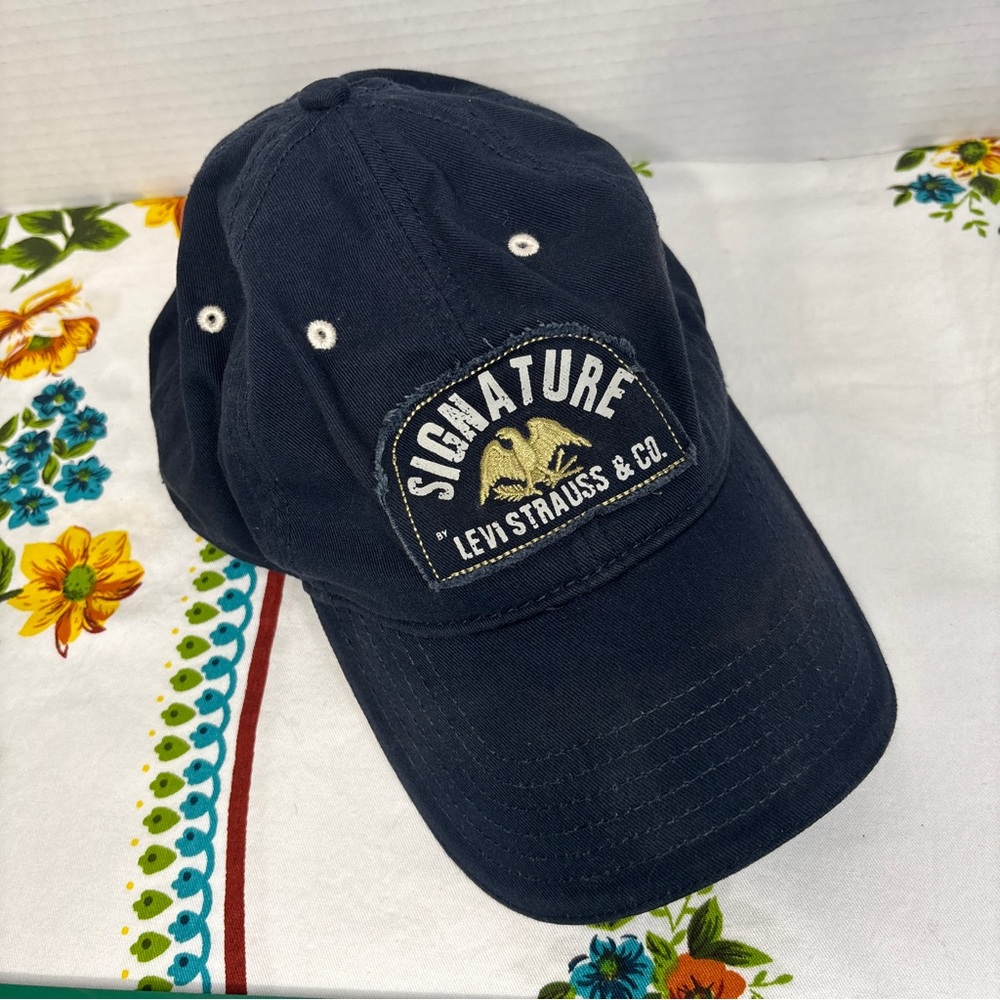 Y2K Signature by Levi Strauss Navy Baseball Cap 100% Cotton